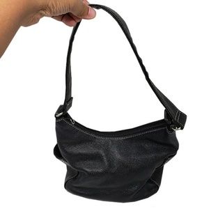 Black Leather Shoulder Bag